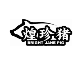 煌珍猪 BRIGHT JANE PIG商标原图 第29类食品