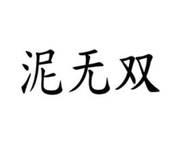 泥无双商标原图 第03类化妆品