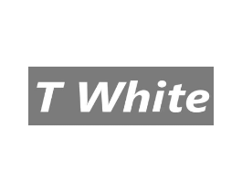 T WHITE商标原图 第03类化妆品
