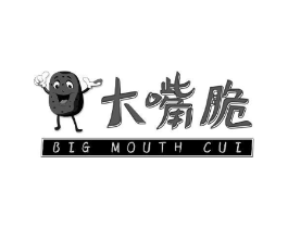 大嘴脆 BIG MOUTH CUI商标原图 第30类小食配料