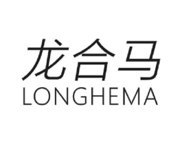 龙合马商标原图 第30类小食配料