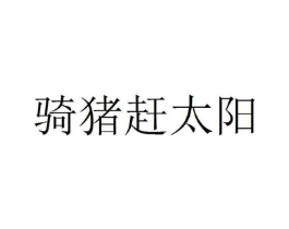 骑猪赶太阳商标原图 第30类小食配料
