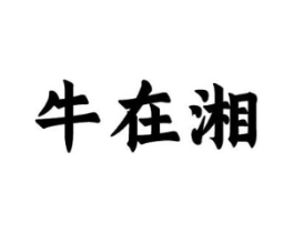 牛在湘商标原图 第35类广告贸易