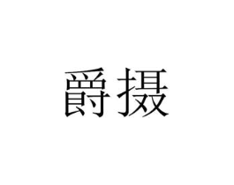 爵摄商标原图 第40类材料处理