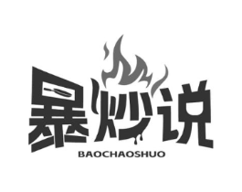 暴炒说商标原图 第43类餐饮酒店