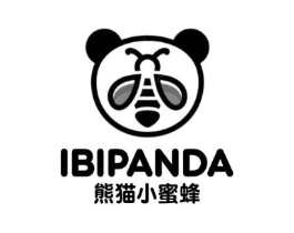 IBIPANDA 熊猫小蜜蜂商标原图 第43类餐饮酒店